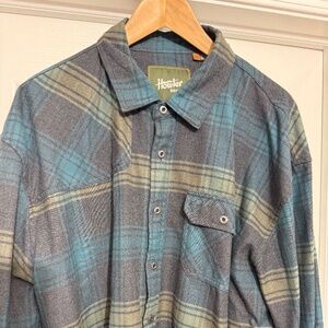 HOWLER BROS. BUTTON UP FLANNEL SHIRT XXL (MINT)